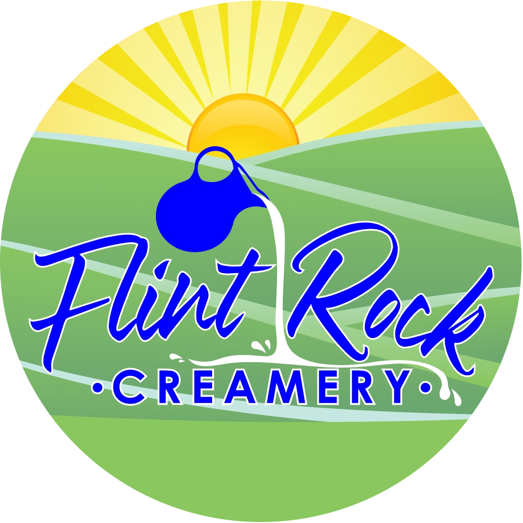 Flint+Rock+Creamery Silhouette of a goat inside a square frame, representing a farm logo for agricultural branding.
